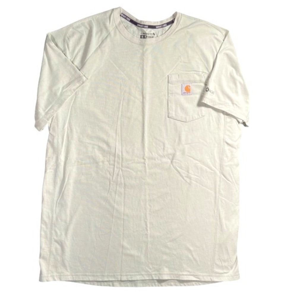 Carhartt Mens T-Shirt Force Relaxed Fit Pocket Short Sleeve Green XL Tall TK6652